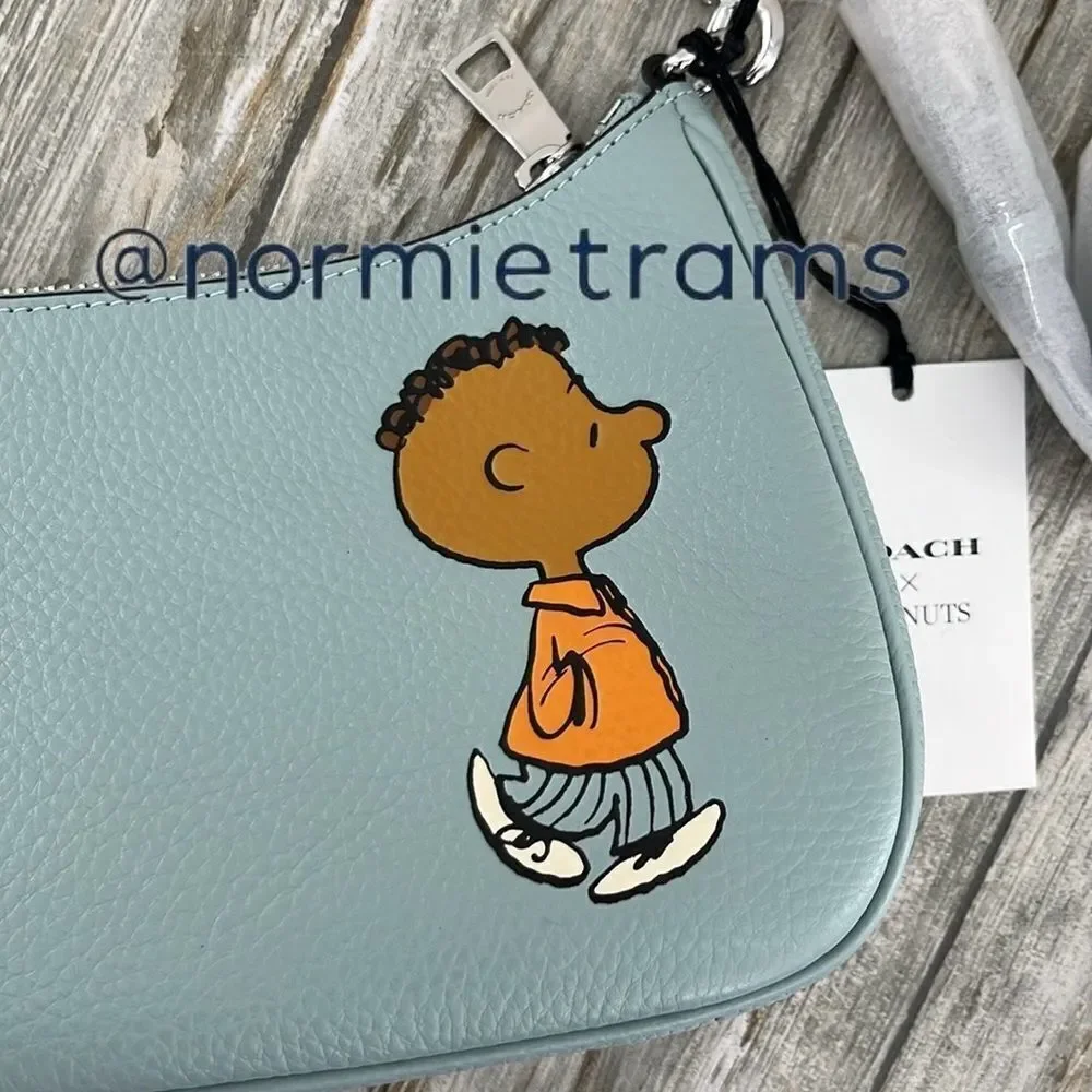 Coach X Peanuts Leather Teri Shoulder Bag With Franklin Crossbody Purse